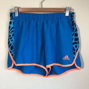 Adidas ClimaCool blue and orange running sport short size small womens
